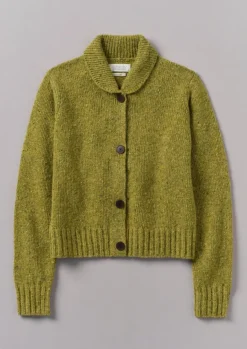Women TOAST Knitwear*Donegal Wool Round Collar Cardigan