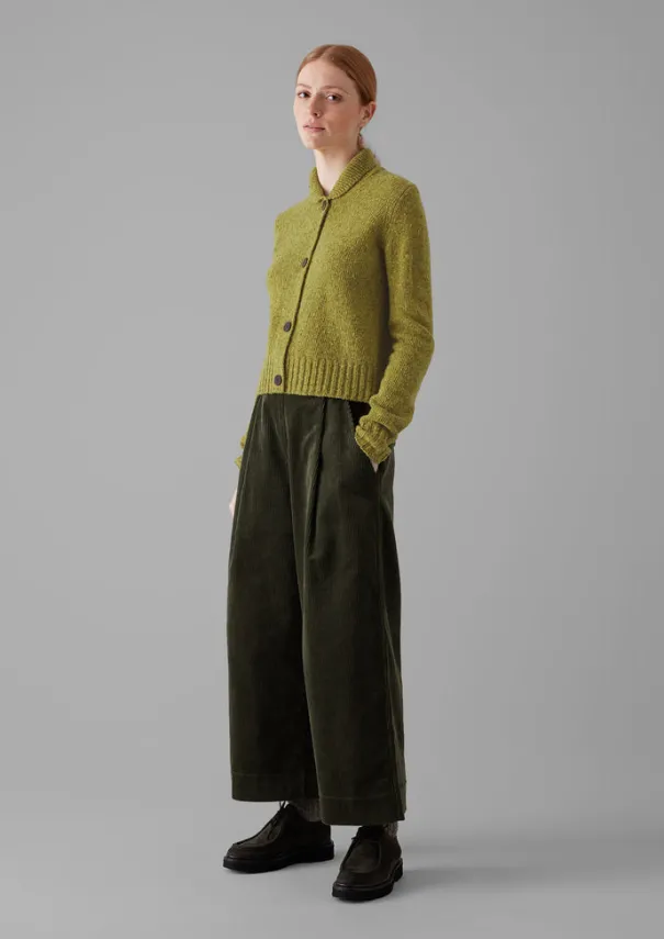 Women TOAST Knitwear*Donegal Wool Round Collar Cardigan