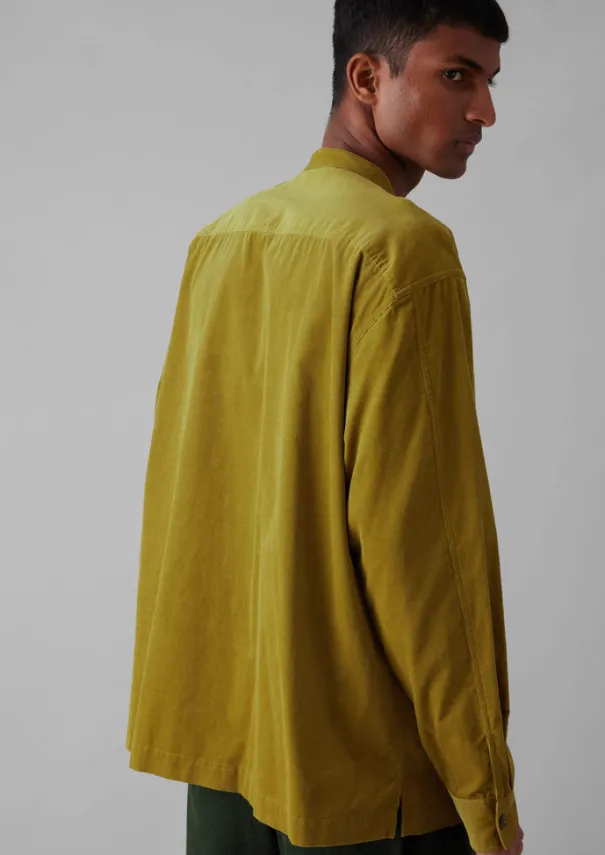 TOAST Cord|Shirts*Dropped Shoulder Organic Cord Grandad Shirt