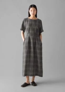 Women TOAST Linen|Loungewear*Etched Check Linen Dress