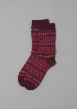 Women TOAST Socks & Tights*Fair Isle Wool Socks