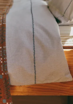 TOAST Textiles|Bed Linen*Fine Stripe Organic Cotton Duvet Cover