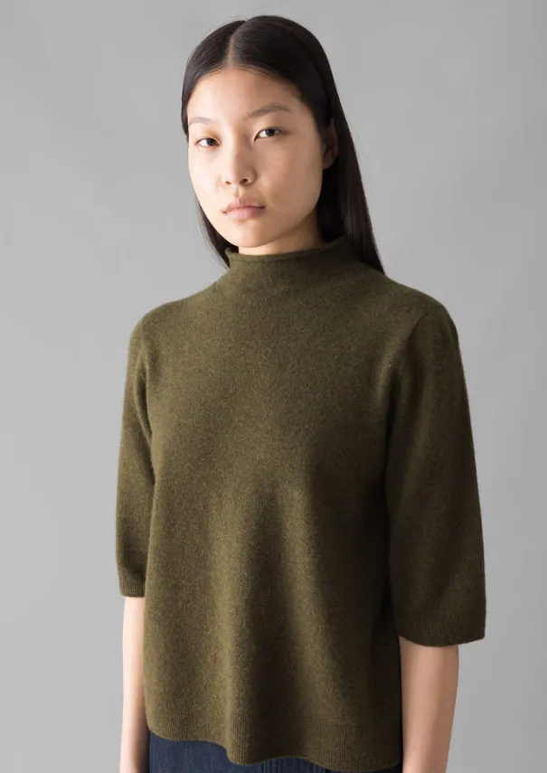 Women TOAST Cashmere|Knitwear*Fine Wool Cashmere Half Sleeve Sweater