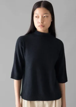 Women TOAST Cashmere|Knitwear*Fine Wool Cashmere Half Sleeve Sweater