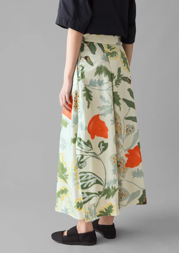 Women TOAST Skirts*Foliage Print Poplin Skirt