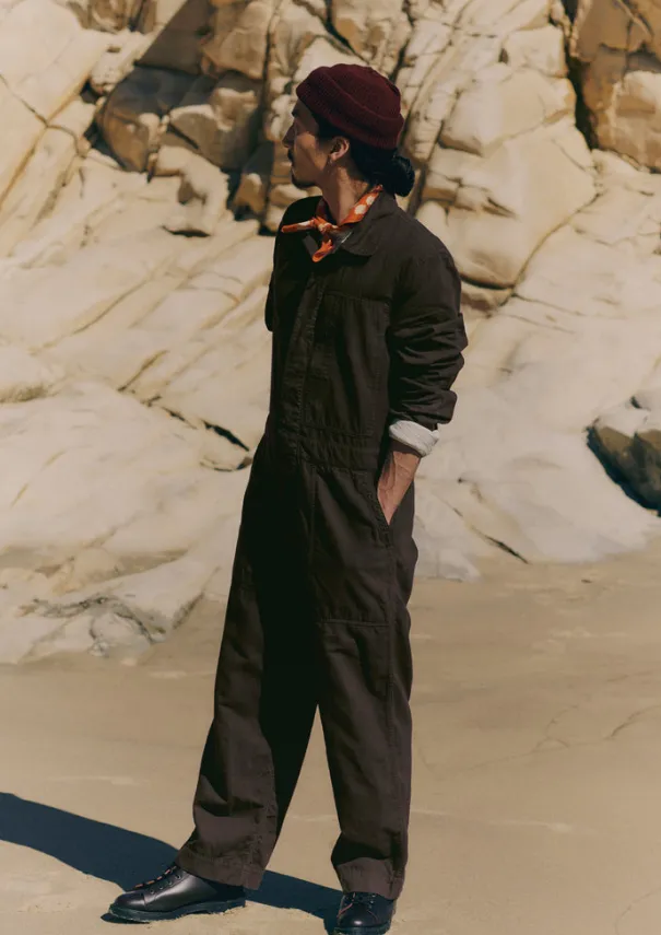 TOAST Linen|Workwear*Garment Dyed Canvas Overalls