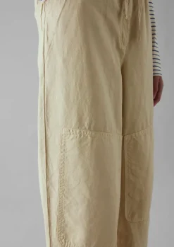 Women TOAST Linen|Trousers*Garment Dyed Cotton Linen Canvas Trousers