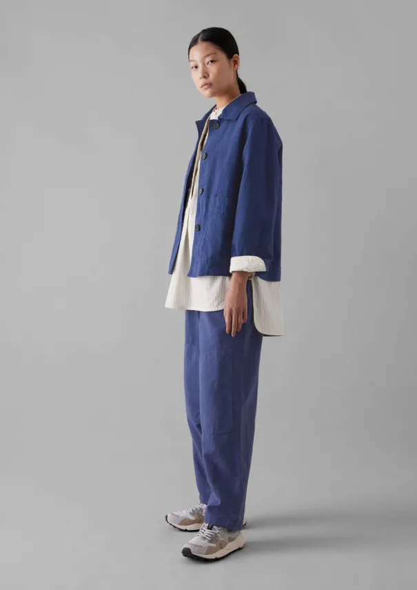 Women TOAST Linen|Trousers*Garment Dyed Cotton Linen Canvas Trousers