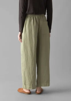Women TOAST Linen|Loungewear*Garment Dyed Linen Barrel Leg Trousers