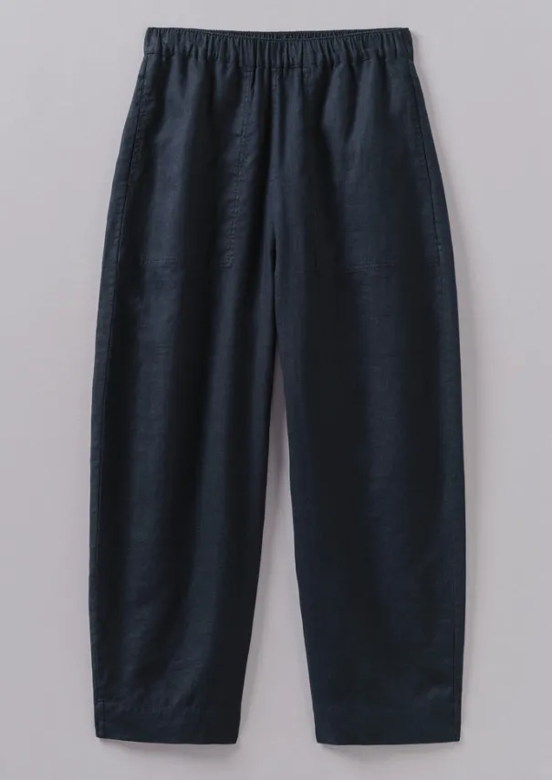 Women TOAST Linen|Loungewear*Garment Dyed Linen Barrel Leg Trousers
