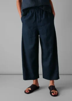 Women TOAST Linen|Loungewear*Garment Dyed Linen Barrel Leg Trousers