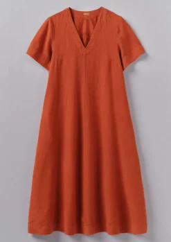 Women TOAST Linen|Loungewear*Garment Dyed Linen V-Neck Dress