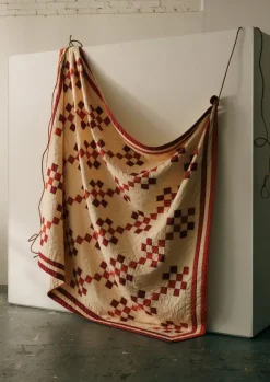 TOAST Textiles|Blankets & Throws*Geo Block Patchwork Cotton Quilt