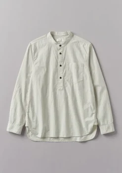 TOAST Shirts*Grandad Collar Stripe Pullover Shirt