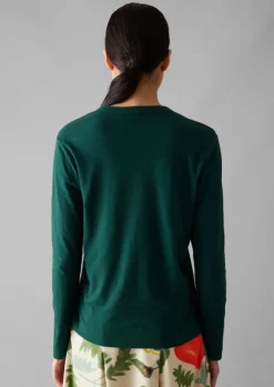 Women TOAST Linen|Jersey*Half Placket Cotton Linen Tee