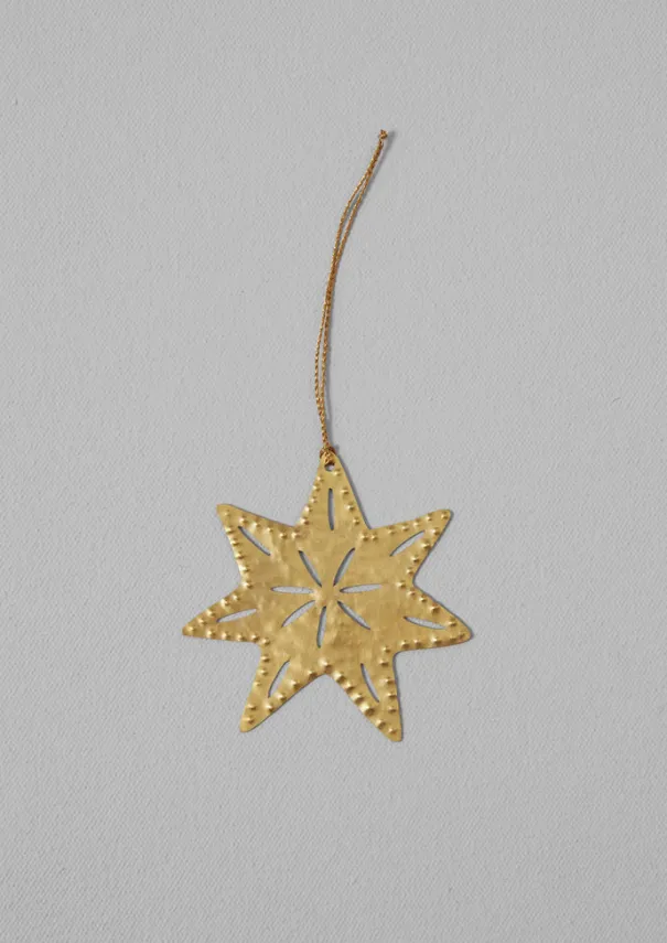 TOAST Christmas Decorations*Hammered Metal Star Decoration