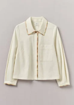 Women TOAST Shirts|Tops & Tees*Hand Embroidered Textured Cotton Shirt