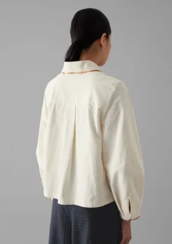 Women TOAST Shirts|Tops & Tees*Hand Embroidered Textured Cotton Shirt