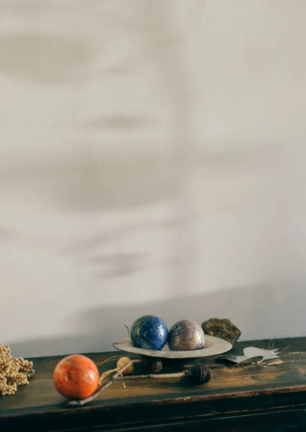 TOAST Christmas Decorations*Hand Marbled Bauble