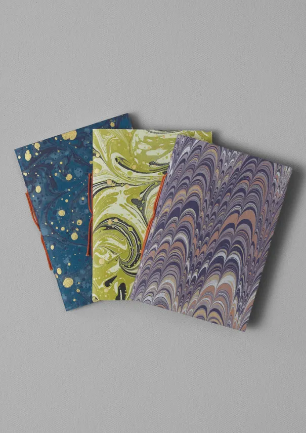 TOAST Stationery*Hand Marbled Pocket Notebook Set
