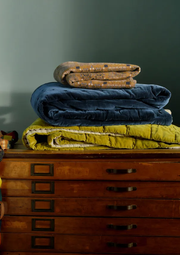 TOAST Textiles|Blankets & Throws*Hand Quilted Velvet Throw