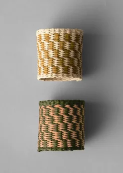 TOAST Textiles*Hand Woven Iraca Napkin Rings