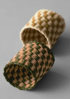TOAST Textiles*Hand Woven Iraca Napkin Rings