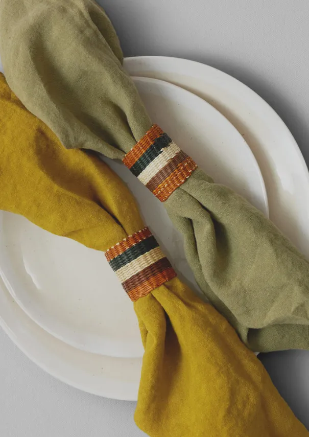 TOAST Textiles|Kitchen*Hand Woven Iraca Napkin Rings