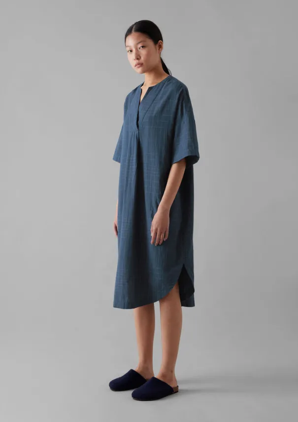 Women TOAST Nightwear|Loungewear*Hand Woven Sketched Check Nightdress