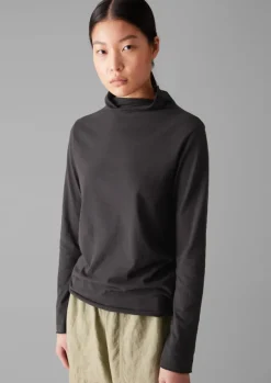 Women TOAST Jersey|Loungewear*High Neck Soft Cotton Tee