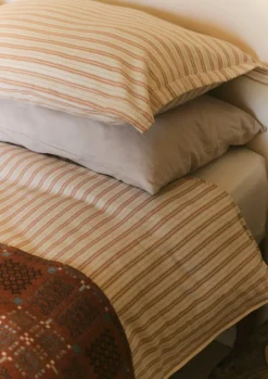 TOAST Textiles|Bed Linen*Ines Flannel Stripe Cotton Oxford Pillowcase Set