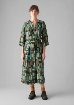 Women TOAST Dresses*Irregular Check Print Tie Front Dress