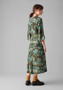 Women TOAST Dresses*Irregular Check Print Tie Front Dress