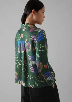 Women TOAST Shirts|Tops & Tees*Isobel Harvey Birds Print Baya Shirt