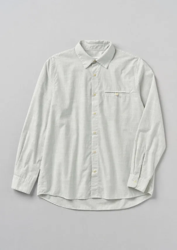 TOAST Shirts*Jet Pocket Fine Stripe Cotton Shirt