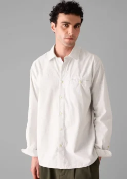 TOAST Shirts*Jet Pocket Fine Stripe Cotton Shirt