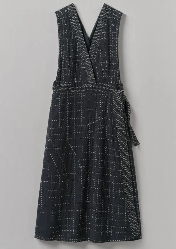 Women TOAST Dresses*Kantha Stitched Wrap Pinafore Dress