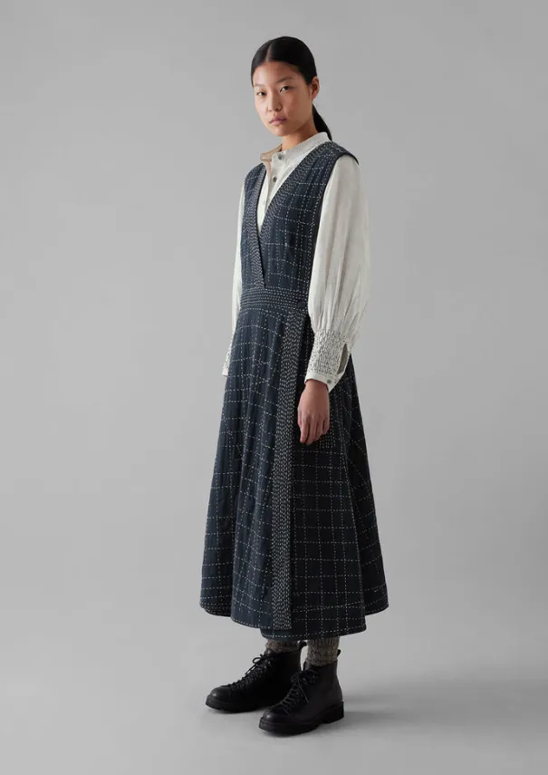 Women TOAST Dresses*Kantha Stitched Wrap Pinafore Dress