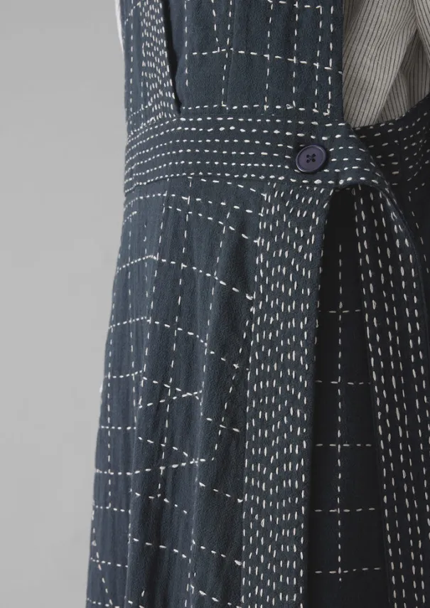 Women TOAST Dresses*Kantha Stitched Wrap Pinafore Dress