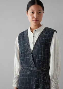 Women TOAST Dresses*Kantha Stitched Wrap Pinafore Dress