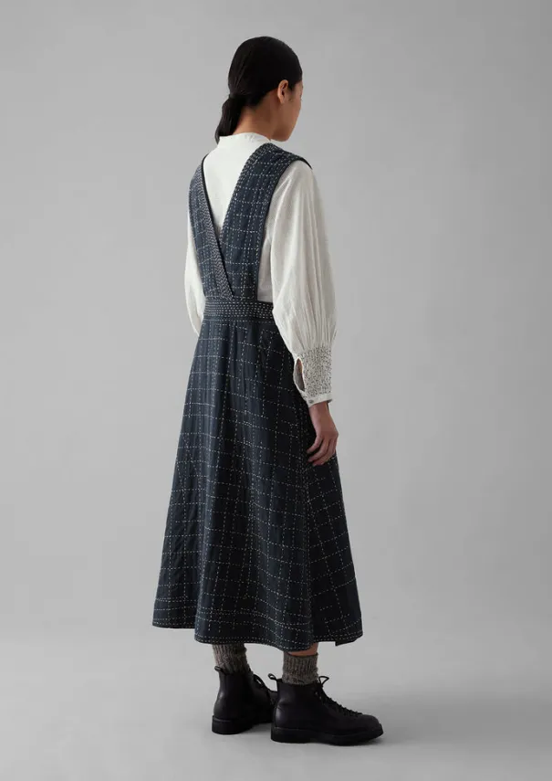 Women TOAST Dresses*Kantha Stitched Wrap Pinafore Dress