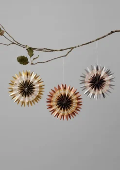 TOAST Christmas Decorations*Large Dip Dyed Lokta Paper Rosette Set