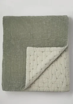 TOAST Textiles|Blankets & Throws*Large Hand Quilted Velvet Throw