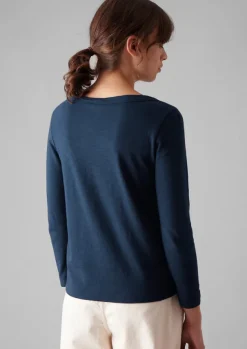 Women TOAST Jersey|Tops & Tees*Lia Garment Dyed Boat Neck Tee