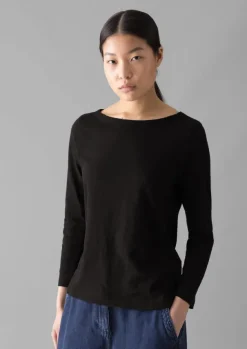 Women TOAST Jersey|Tops & Tees*Lia Garment Dyed Boat Neck Tee