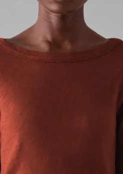 Women TOAST Jersey|Tops & Tees*Lia Garment Dyed Boat Neck Tee