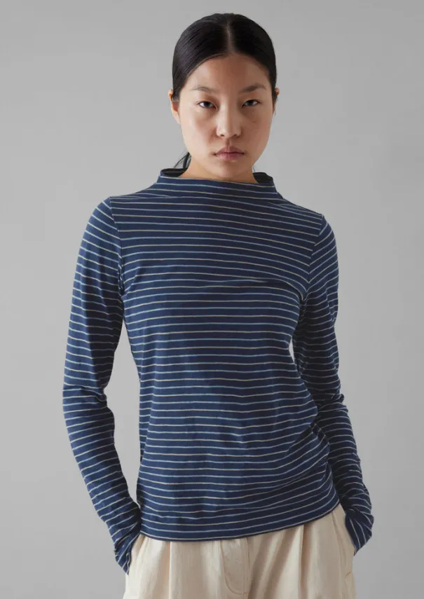Women TOAST Jersey|Tops & Tees*Light Stripe Cotton Slub Tee