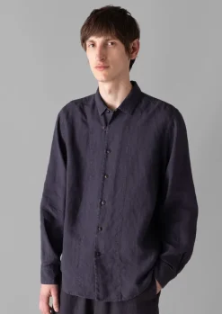 TOAST Shirts*Loop Button Linen Shirt