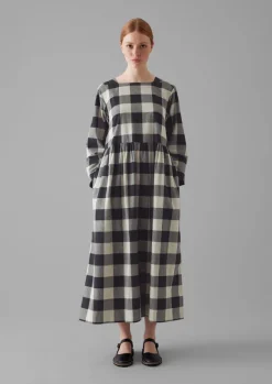 Women TOAST Cashmere|Loungewear*Macro Gingham Cotton Cashmere Dress