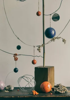 TOAST Christmas Decorations*Mini Hand Marbled Bauble Set